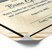 Employee volunteer excellence award certificate poster (Hoek)