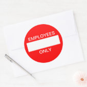 Employés seulement autocollant (Enveloppe)