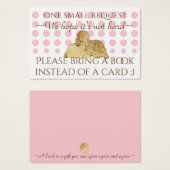 EmporterABook Insérer carte bébé rose or Eléphant (Devant & derrière)