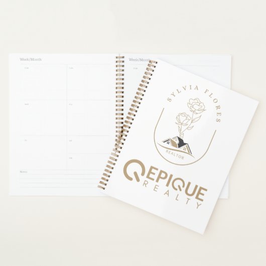 Empower - Epique Realty Spiral Gold Planner (Devant avec enveloppe)