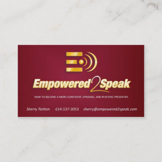 Empowered2Speak-Visitekaartjes Visitekaartje