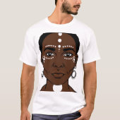 Empowered Aboriginal vrouw gezicht T-shirt (Voorkant)