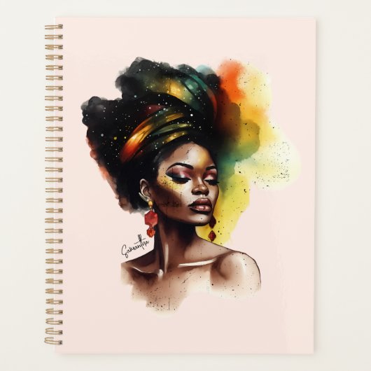 Empowered Afro-Amerikaanse Vrouw (2) Planner (Voorkant)