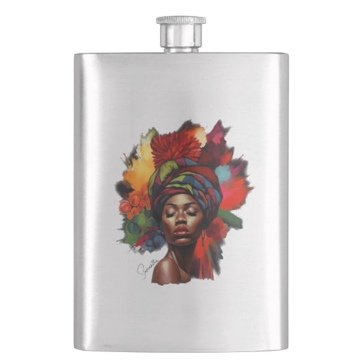 Empowered Afro-Amerikaanse vrouw Flacon (Voorkant)