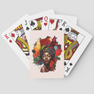 Empowered Afro-Amerikaanse vrouw Pokerkaarten