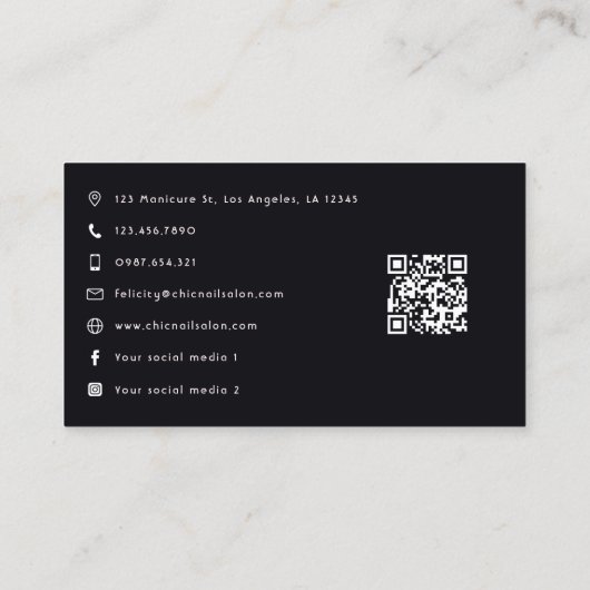 Empowered Afro Black Woman Leiderschap Kunst Visitekaartje (Achterkant)