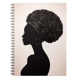 Empowered Black Woman Silhouette Journal Notitieboek