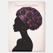 Empowered Black Woman Silhouette  Magnet (Recto)