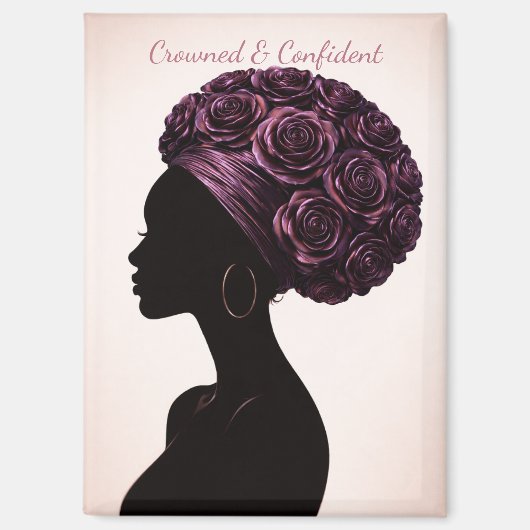 Empowered Black Woman Silhouette  Magnet (Recto)