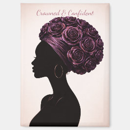 Empowered Black Woman Silhouette Magnet Magneet