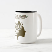 Empowered Woman Silhouette Inspirerend Mok (Voorkant rechts)