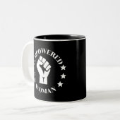 Empowered Woman Tweekleurige Koffiemok (Voorkant links)