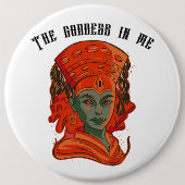 Empowering Goddess Art Spirituele Vrouwelijke Krac Ronde Button 6,0 Cm (Voorkant)