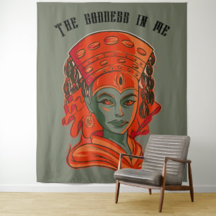 Empowering Goddess Art Spirituele Vrouwelijke Krac Wandkleed