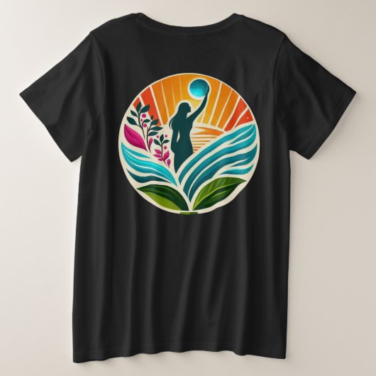 Empowering Humanity Plus-Size Grote Maat T-shirt (Design achterkant)