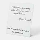 Empowering Pro-Se Pedastal Reclamebord Met Voetstuk (Voorkant)