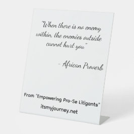 Empowering Pro-Se Pedastal Reclamebord Met Voetstuk