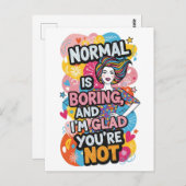 Empowering Woman Pop Art Bold Quote Design Briefkaart (Voorkant / Achterkant)