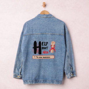 Empowerment in elke steek ,Help Fight AIDS Dag Denim Jacket