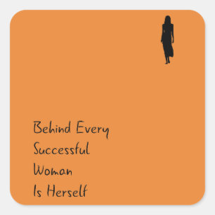 Empowerment Quote Achter Vrouw Is Zelf Sticker