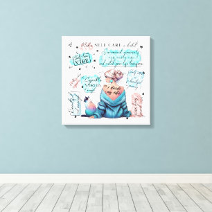 Empowerment van de vrouw inspireert positieve beve canvas afdruk