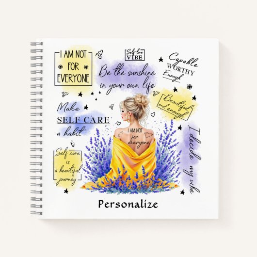 Empowerment van de vrouw inspireert positieve beve notitieboek (Voorkant)