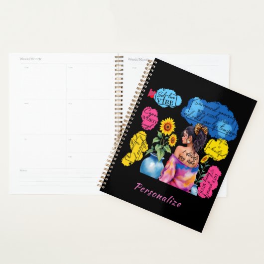 Empowerment van de vrouw Zelfzorg Positieve bevest Planner (Display)