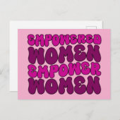 Empowerment van vrouwen feministisch briefkaart (Voorkant / Achterkant)