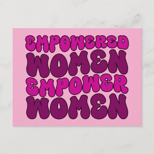 Empowerment van vrouwen feministisch briefkaart (Voorkant)