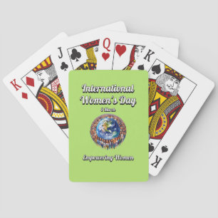 Empowerment van vrouwen. Internationale Vrouwendag Pokerkaarten