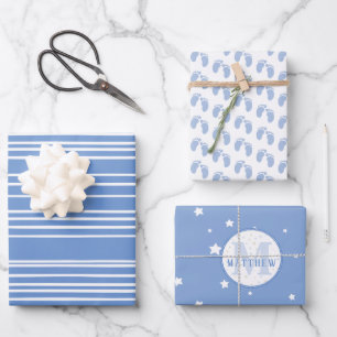 Empreinte Baby shower Papier à envelopper pour b