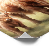 Empreinte d'art de la vache de Boho Highland, déco (Coin)