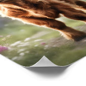 Empreinte d'art de la vache de Boho Highland, déco (Coin)