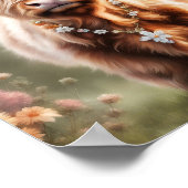 Empreinte d'art de la vache de Boho Highland, déco (Coin)