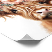 Empreinte d'art de la vache de Boho Highland, déco (Coin)