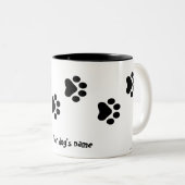 Empreinte de chien Mug à café à deux tons (Devant droit)