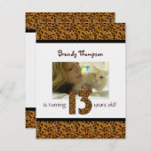 Empreinte de léopard : 13ème Invitation (Devant / Derrière)