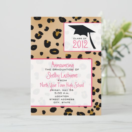 Empreinte de léopard 2012 Faire-part de diplômes (Debout devant)