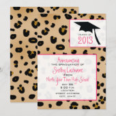 empreinte de léopard 2013 Faire-part de diplôme (Devant / Derrière)