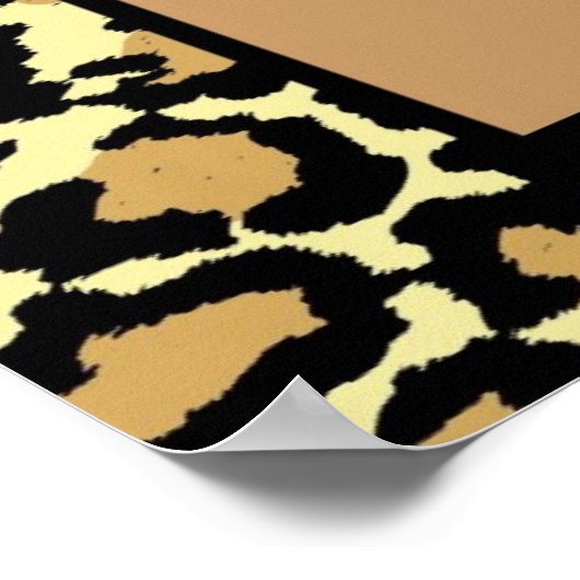 Empreinte de léopard Ado Nom de la fille Poster d' (Coin)