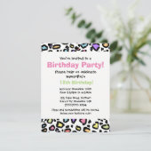 Empreinte de léopard arc-en-ciel Invitation de fêt (Debout devant)