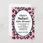 Empreinte de léopard Baby shower    Invitation (Devant / Derrière)