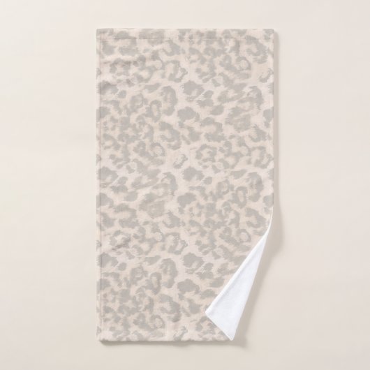 Empreinte de léopard beige. (Serviette à main)