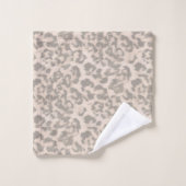 empreinte de léopard beige. set de serviettes de b (Gant de toilette)