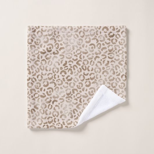 Empreinte de léopard Brown de crème (Gant de toilette)