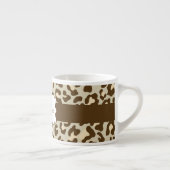 Empreinte de léopard Brown Tan Peach Espresso Mug (Droite)