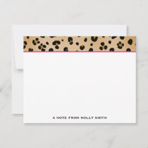 Empreinte de léopard Cartes pour notes plats