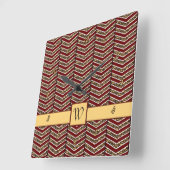 Empreinte de léopard Chevron Horloge (Angle)