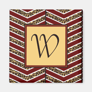 Empreinte de léopard Chevron Magnet