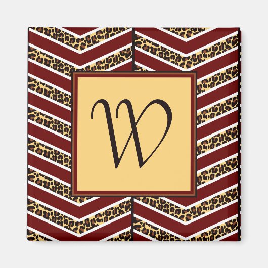 Empreinte de léopard Chevron Magnet (Devant)